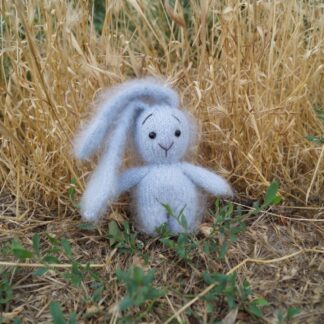 Bunny Knitting Pattern: Mohair Animal Toy (PDF)