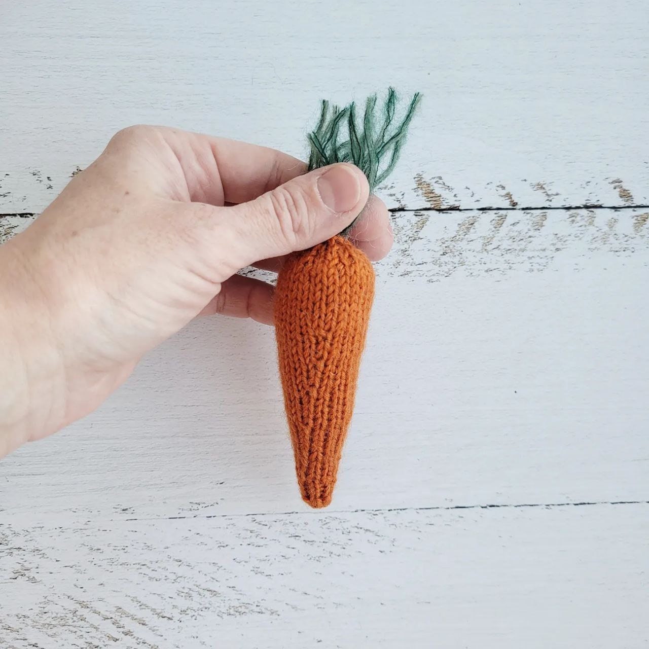 Knitted Carrot photo props. Knitted vegetables. Easter. - Image 5