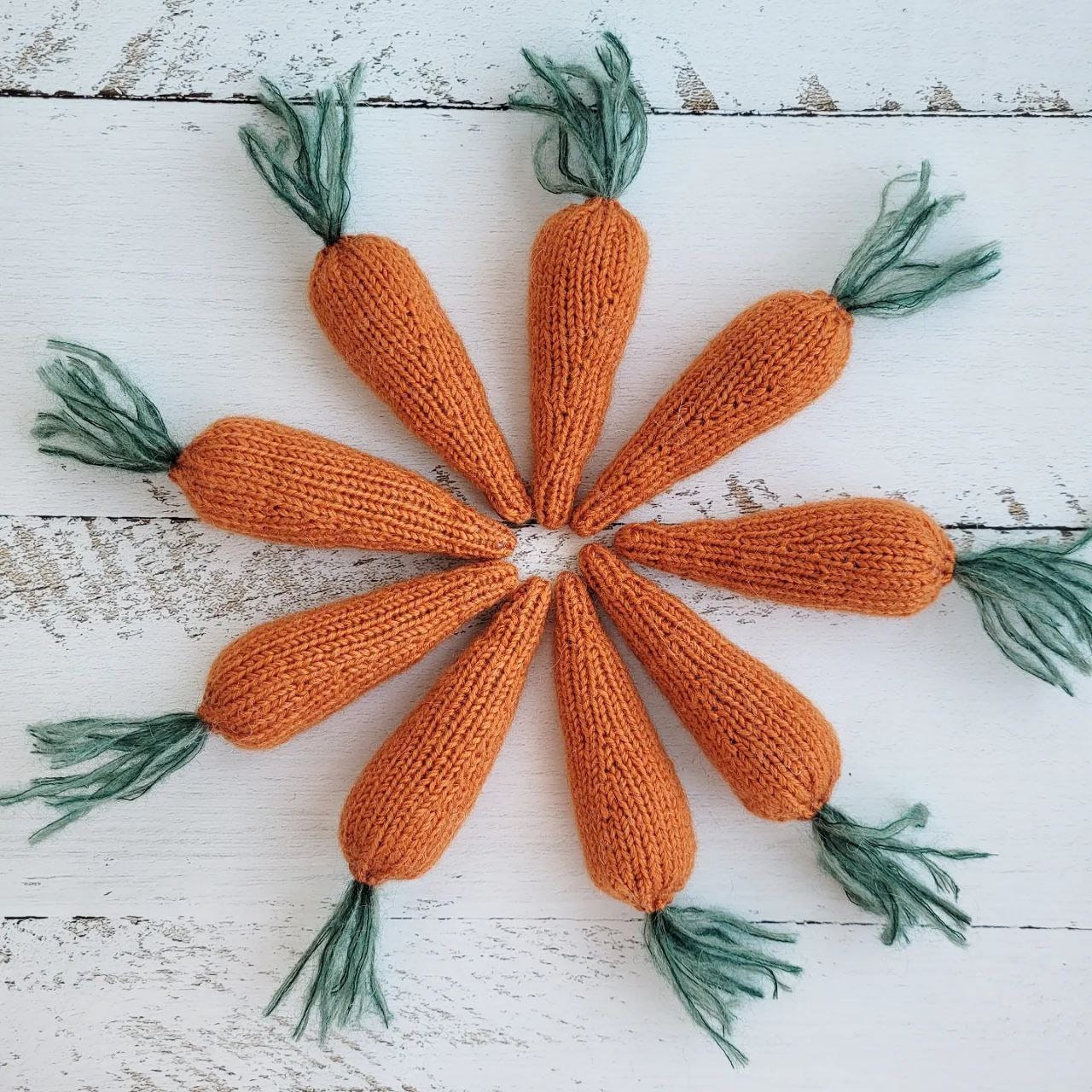 Knitted Carrot photo props. Knitted vegetables. Easter. - Image 3
