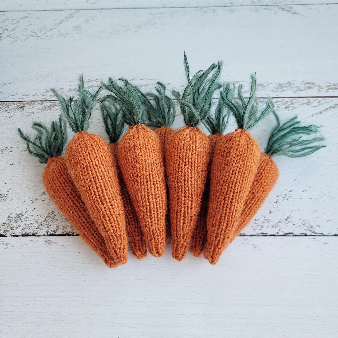 Knitted Carrot photo props. Knitted vegetables. Easter. - Image 4