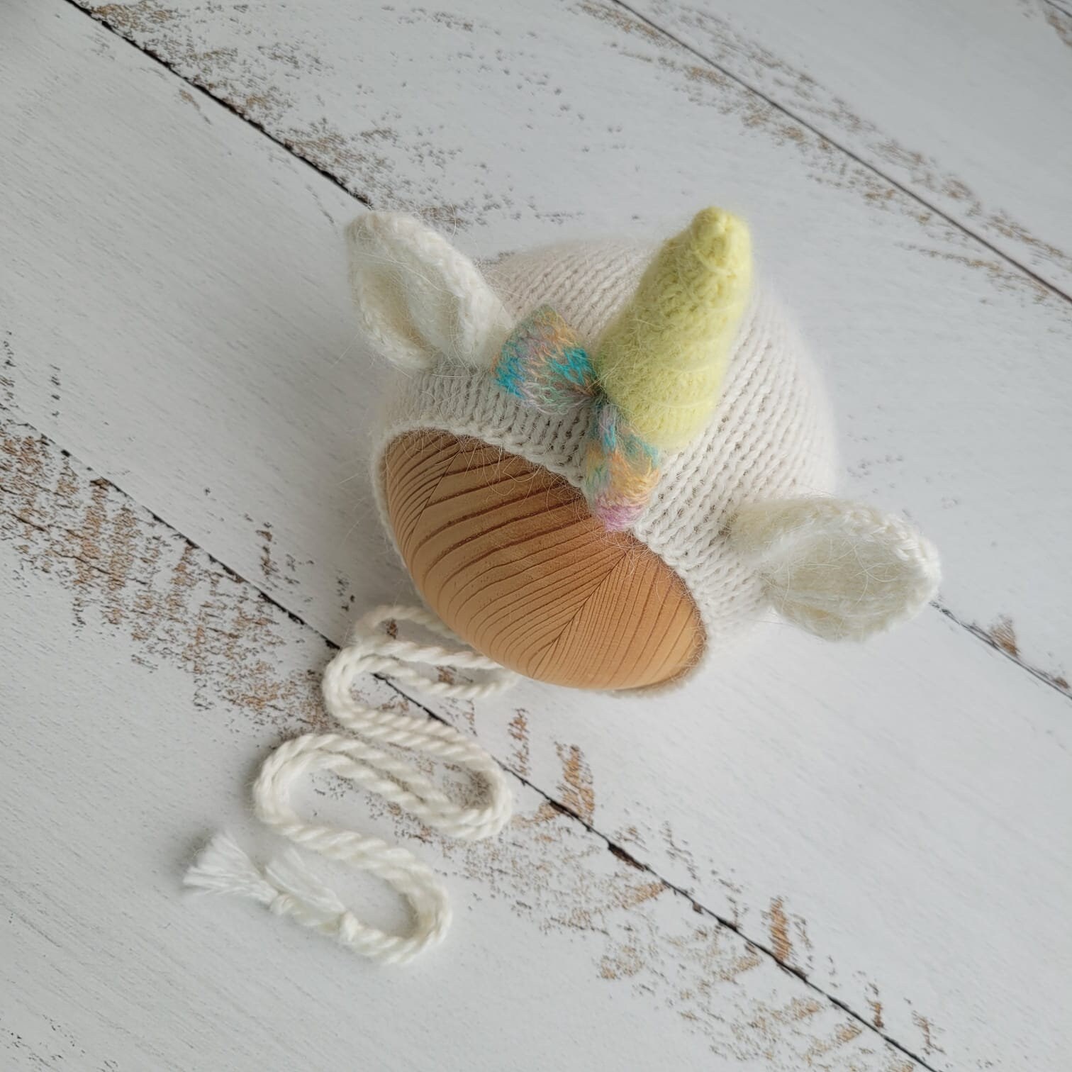 Unicorn Knitting Bonnet Pattern: Newborn Animal Hat (PDF Pattern) - Image 2