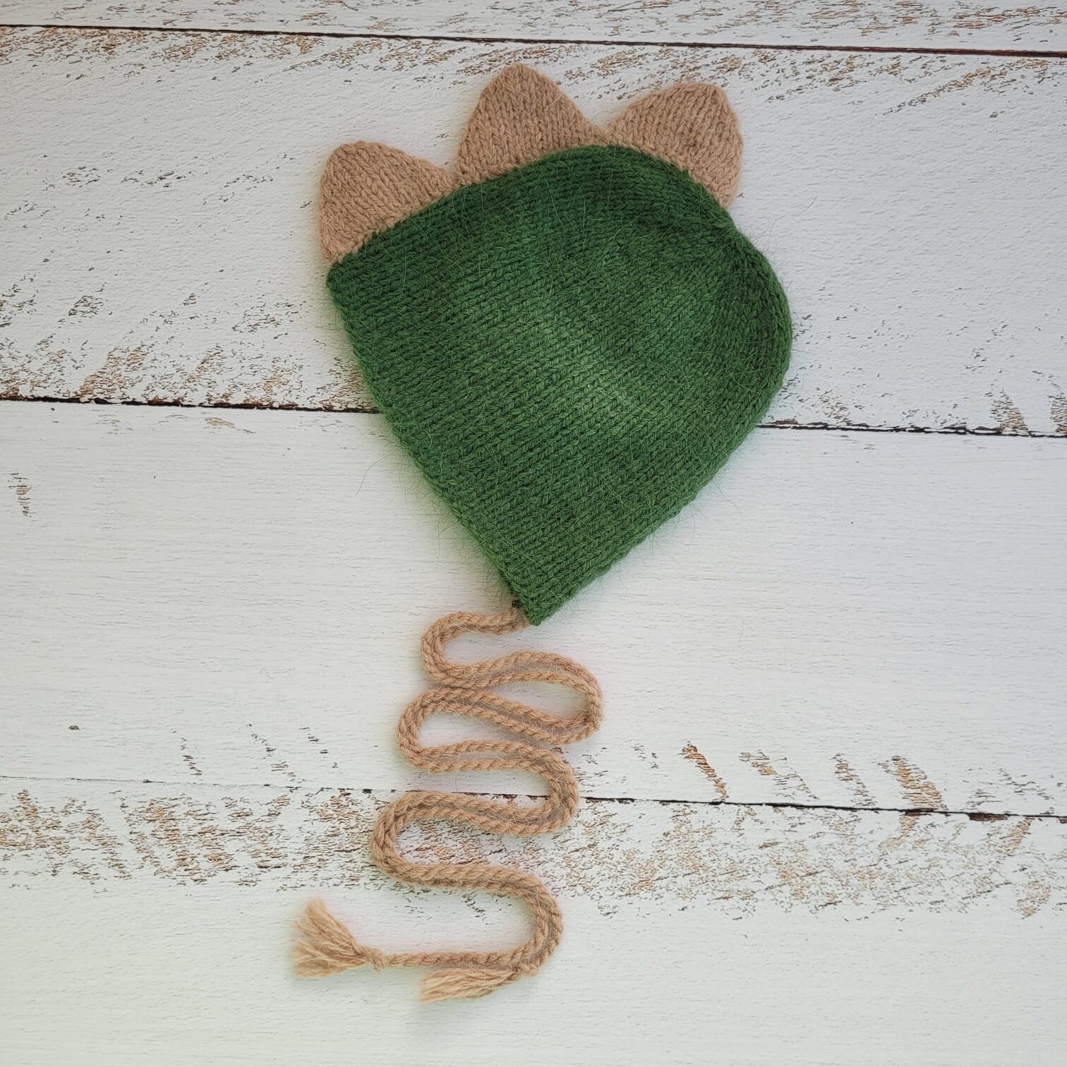 Dinosaur Knitting Bonnet Pattern: Newborn Dragon Hat (PDF Pattern) - Image 3