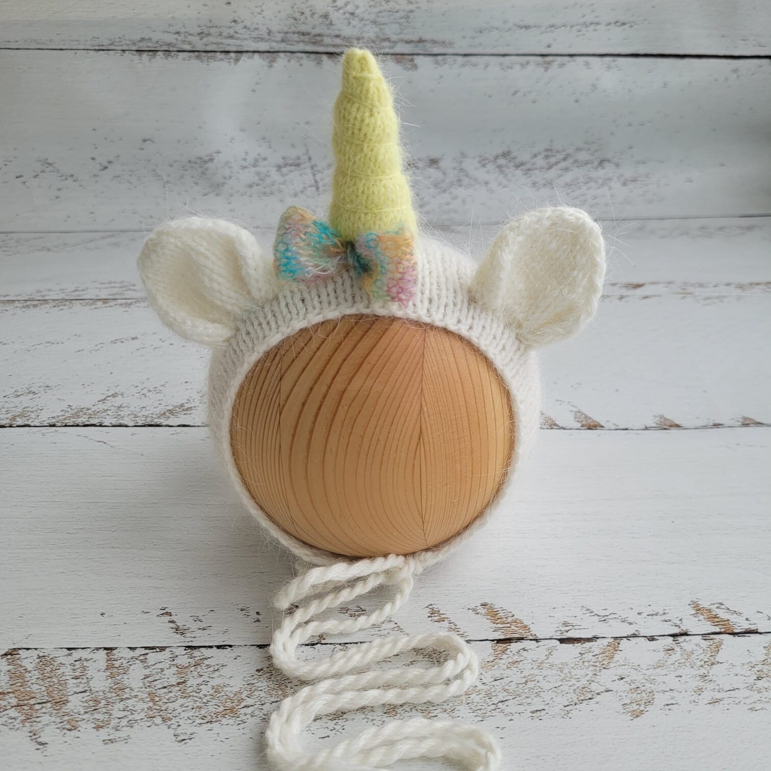 Unicorn Knitting Bonnet Pattern: Newborn Animal Hat (PDF Pattern) - Image 4