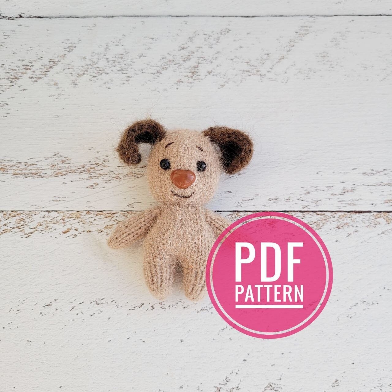 Puppy Knitting Pattern: Amigurumi Toy Tutorial (PDF)