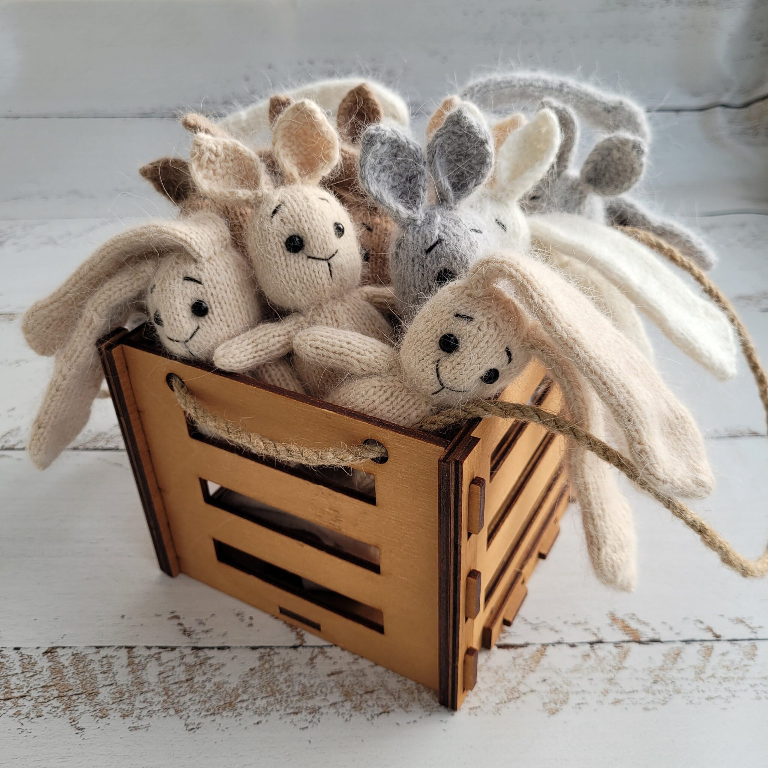 Hand Knitted Newborn Bunny Outfit: Bonnet, Romper, Toy. Easter Photo Prop - Image 6