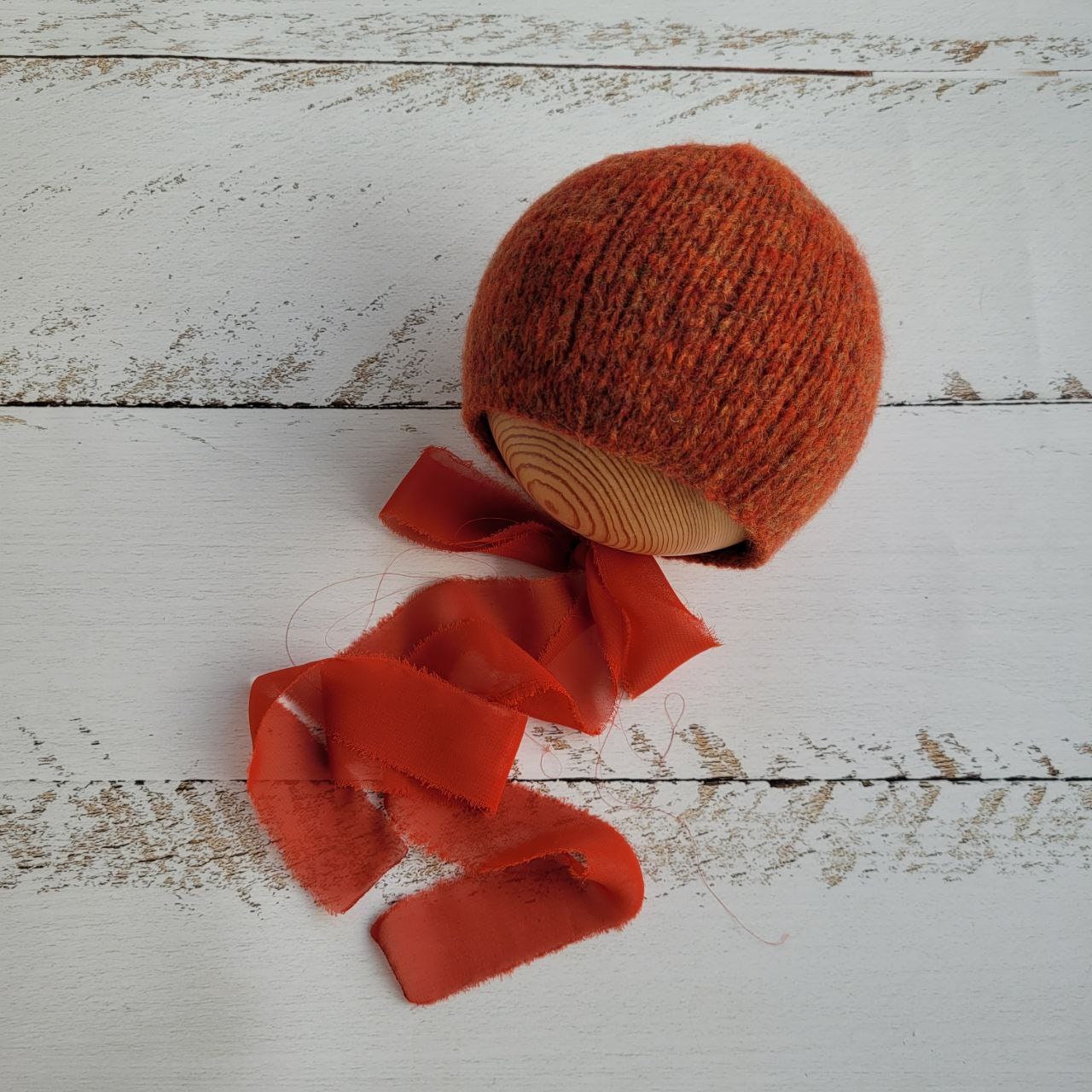 Very soft Newborn Knitted Wrap and Bonnet, Boy girl photo props - Image 5