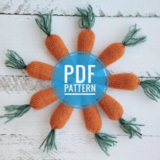 PDF! Carrot knitting pattern. Knitting vegetables. Easter props tutorial.
