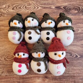 Tiny stuffed snowman/ Newborn photo props