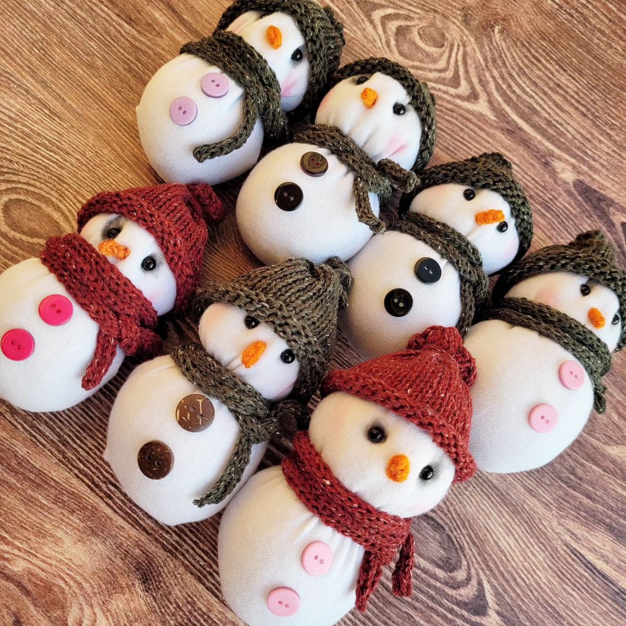 Tiny stuffed snowman/ Newborn photo props - Image 2