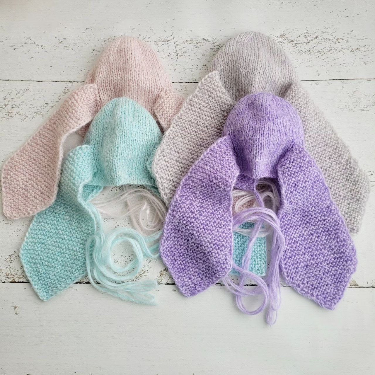 Knitted Bunny Bonnet: Newborn Photo Prop, Rabbit Outfit