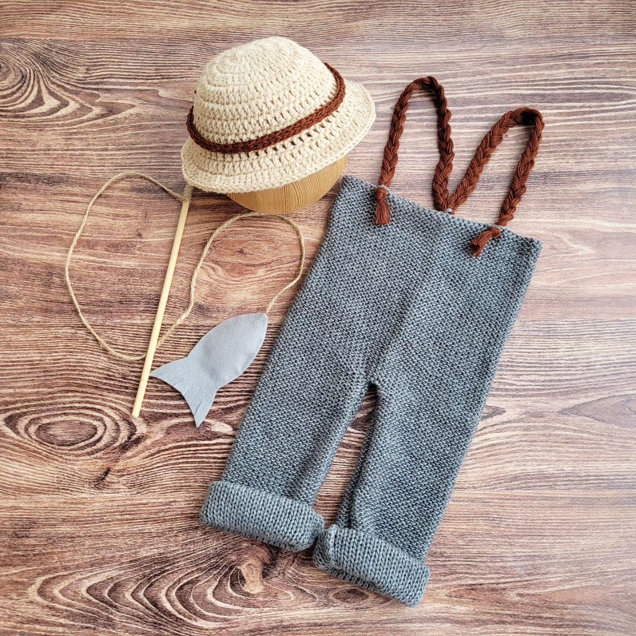 Newborn Fishman Outfit, boy photo props