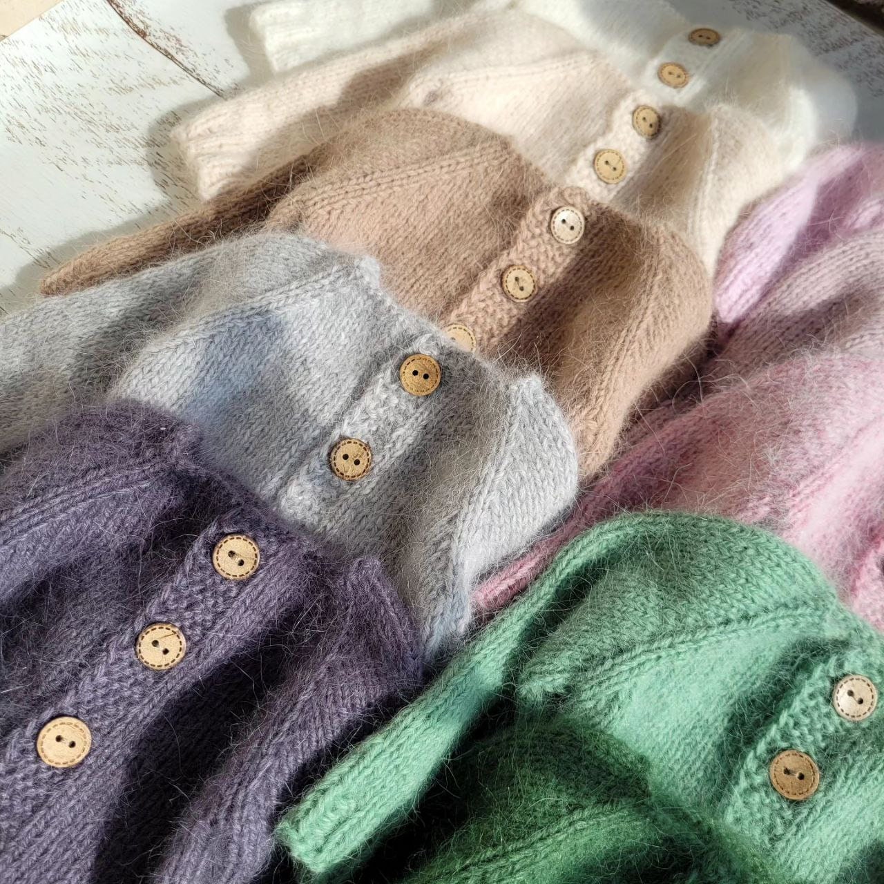 14 colors!!! Fluffy newborn romper with hat / Newborn photo props - Image 4