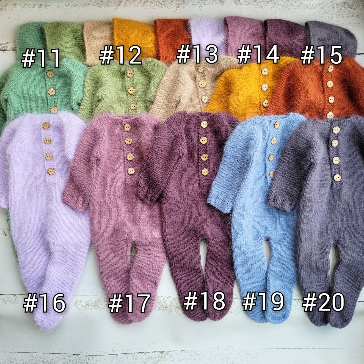 Fluffy newborn romper with bonnet/ Newborn photo props - Image 10