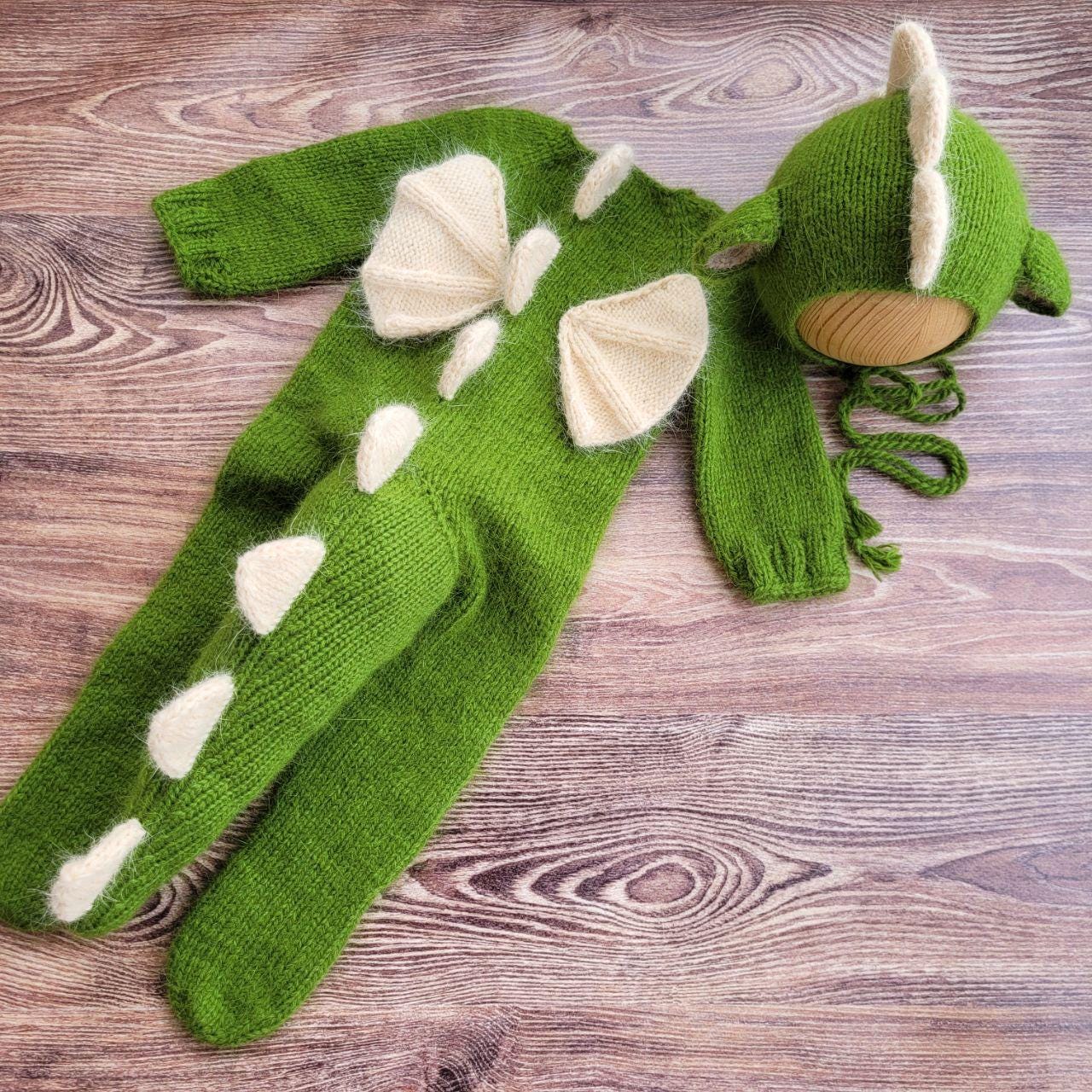 6 colors!!! Newborn Dragon hat and romper / Baby Photo props - Image 5