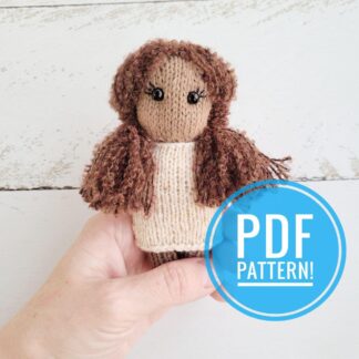 PDF! Doll toy knitting pattern