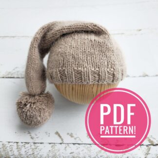Newborn Sleepy Cap Knitting Pattern, Angora or Mink Yarn (PDF Pattern)
