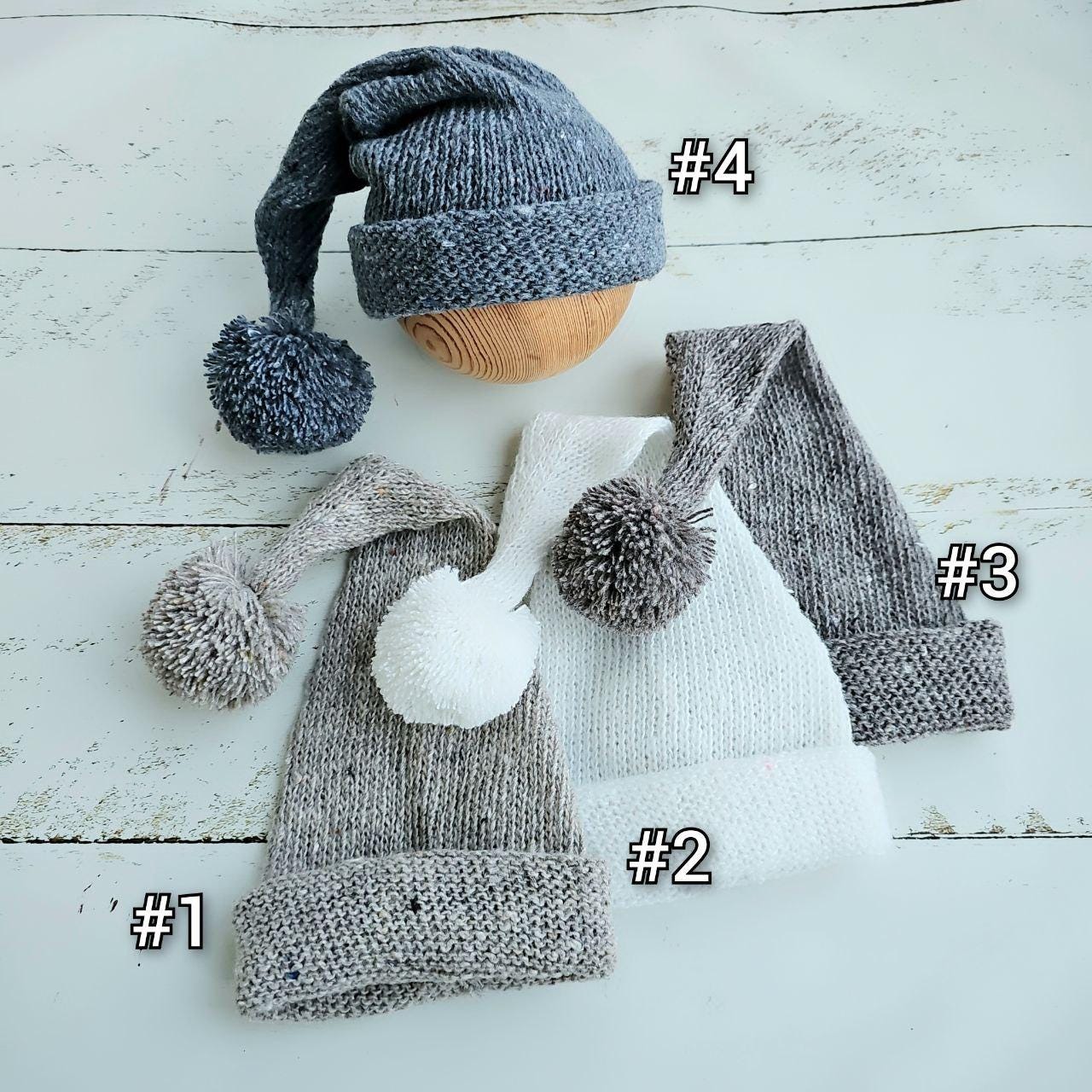 Newborn sleepy cap with wrap/ Newborn photo props - Image 2