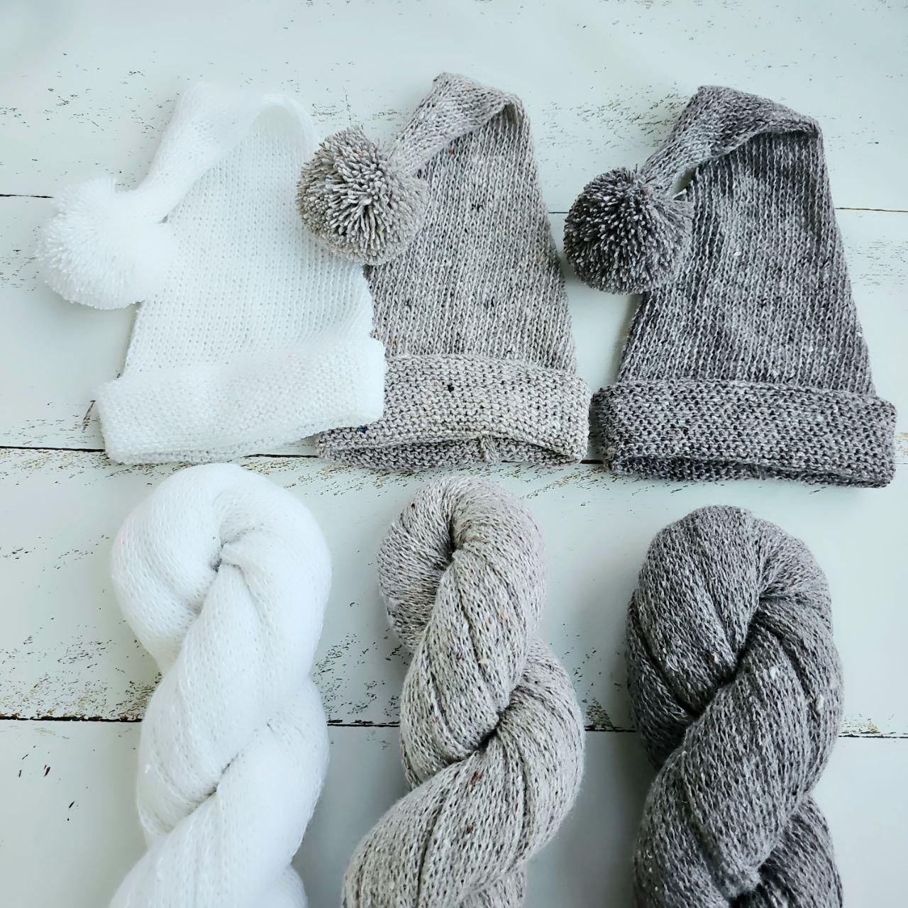 Newborn sleepy cap with wrap/ Newborn photo props - Image 3