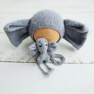 Elephant and Hat /Newborn photo props