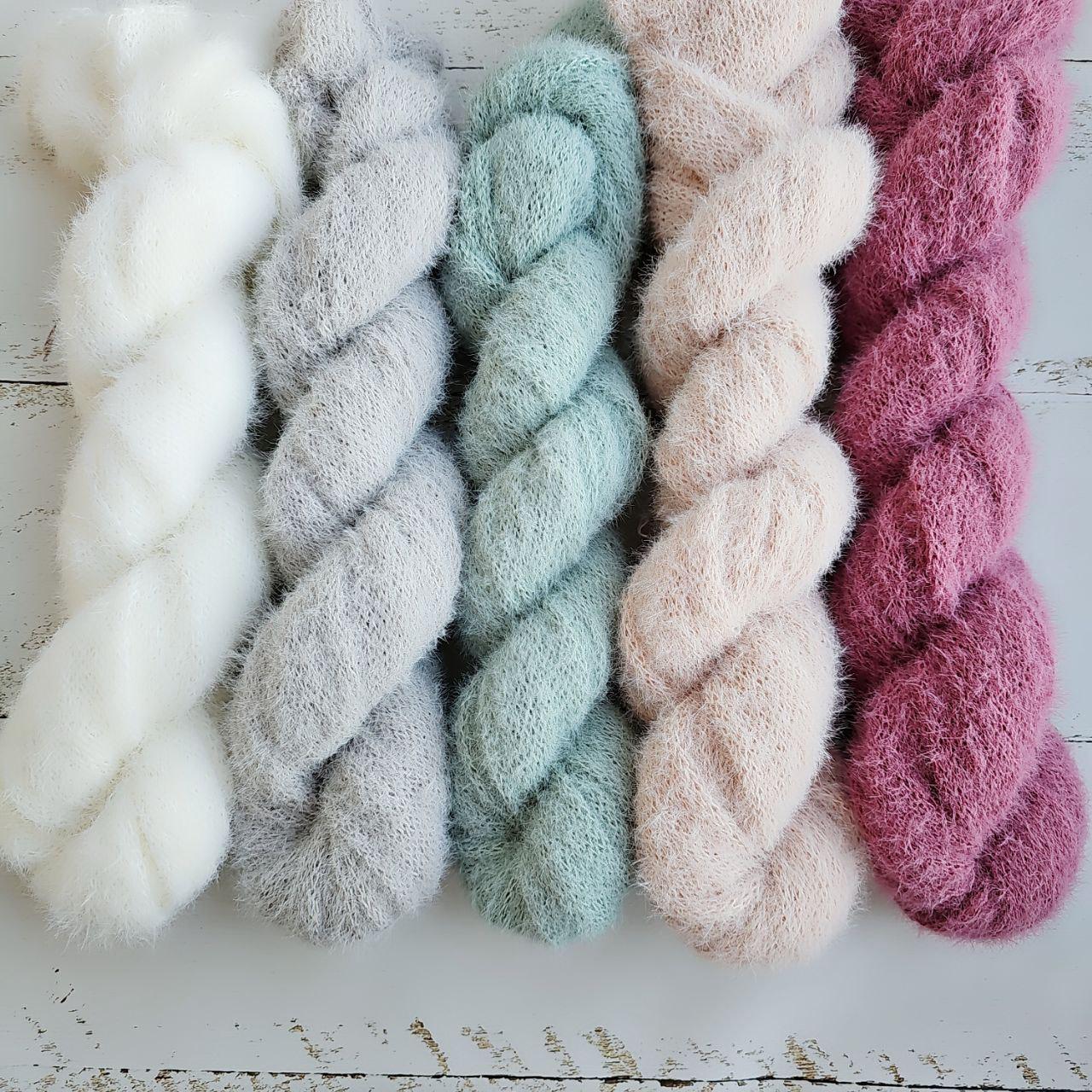 Very Fuzzy Newborn Knitted Wrap, Boy girl photo props - Image 2