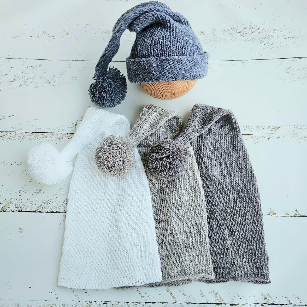 Newborn sleepy cap with wrap/ Newborn photo props - Image 4