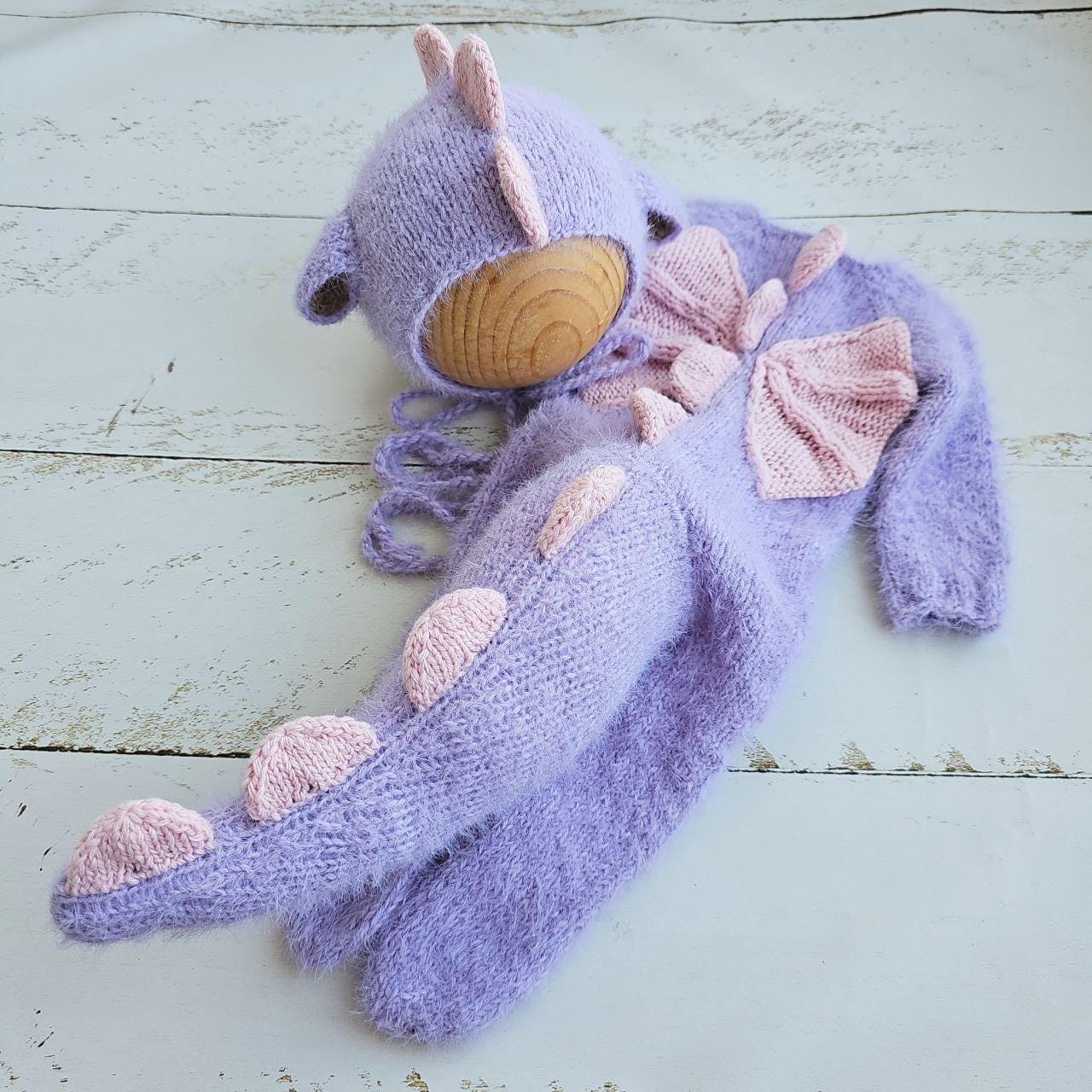 6 colors!!! Newborn Dragon hat and romper / Baby Photo props - Image 2