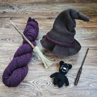 Witch hat, black cat, broom, wand, Newborn photo props.