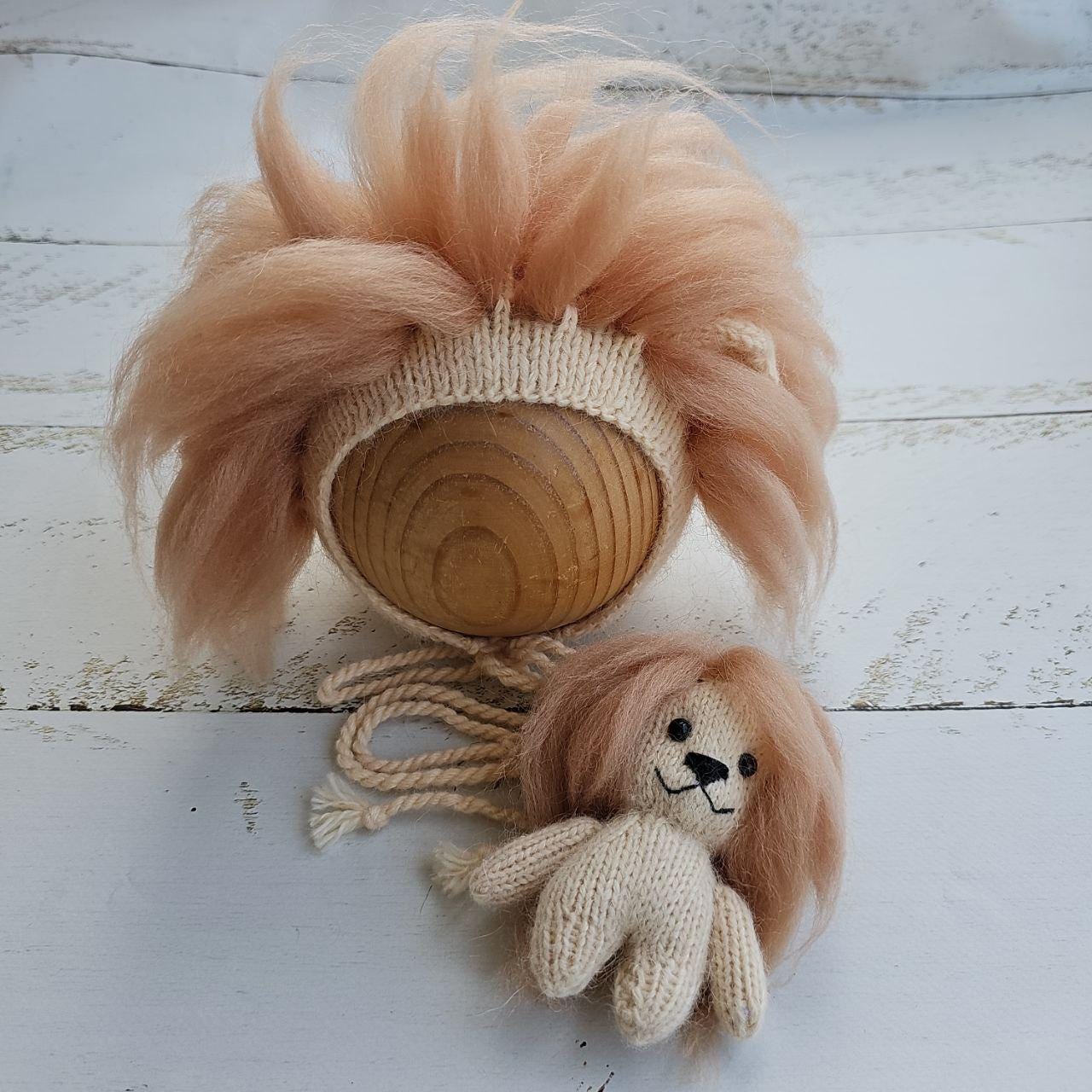 Lion and bonnet / Africa outfit / Newborn photo props - Image 5