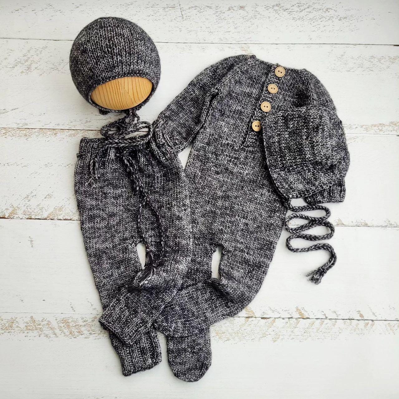 Bat bonnet, romper, wrap, toy. Halloween outfit. Newborn photo props - Image 7