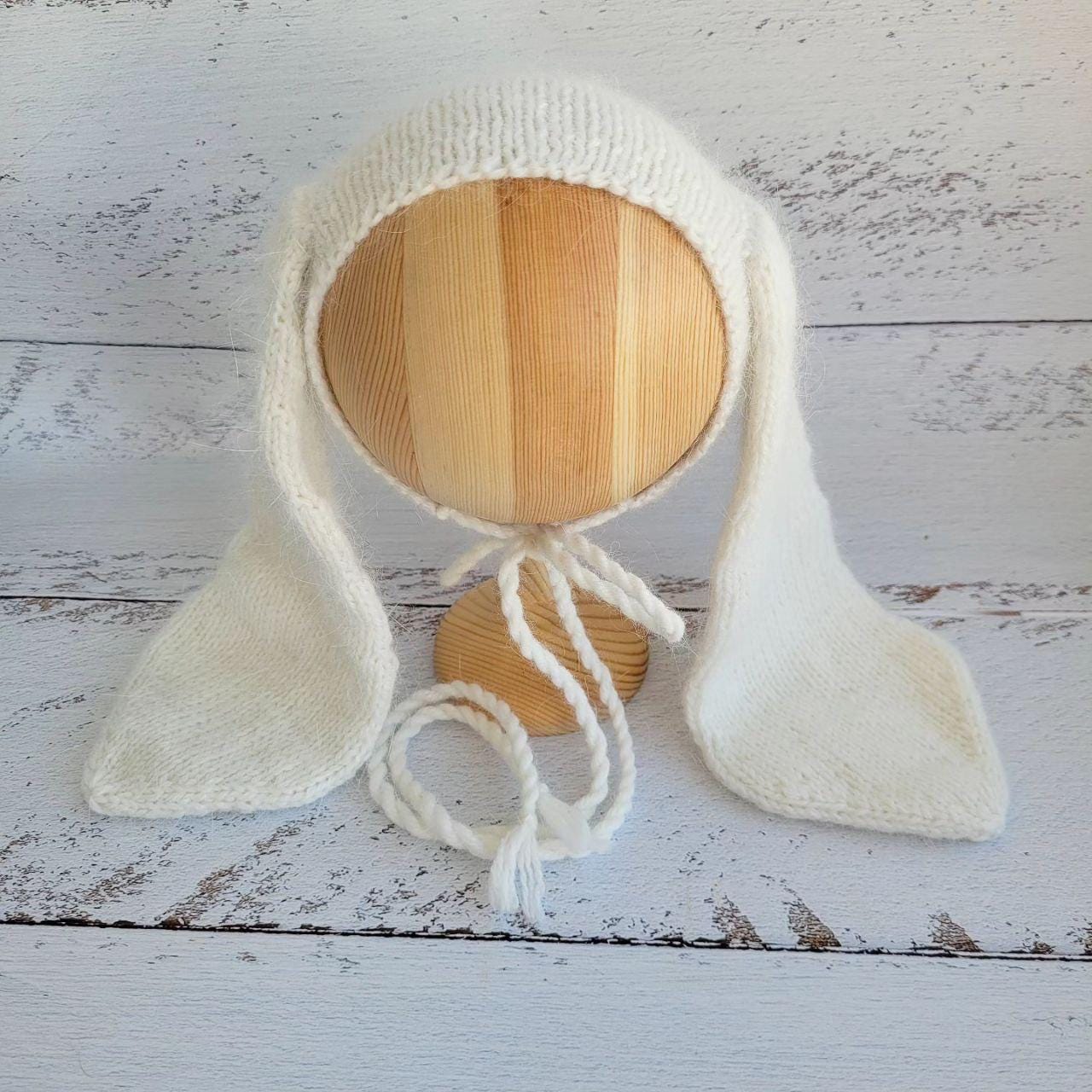 PDF! 2 in 1! Bunny newborn knitting hat and bunny pattern. Animal hat tutorial - Image 4
