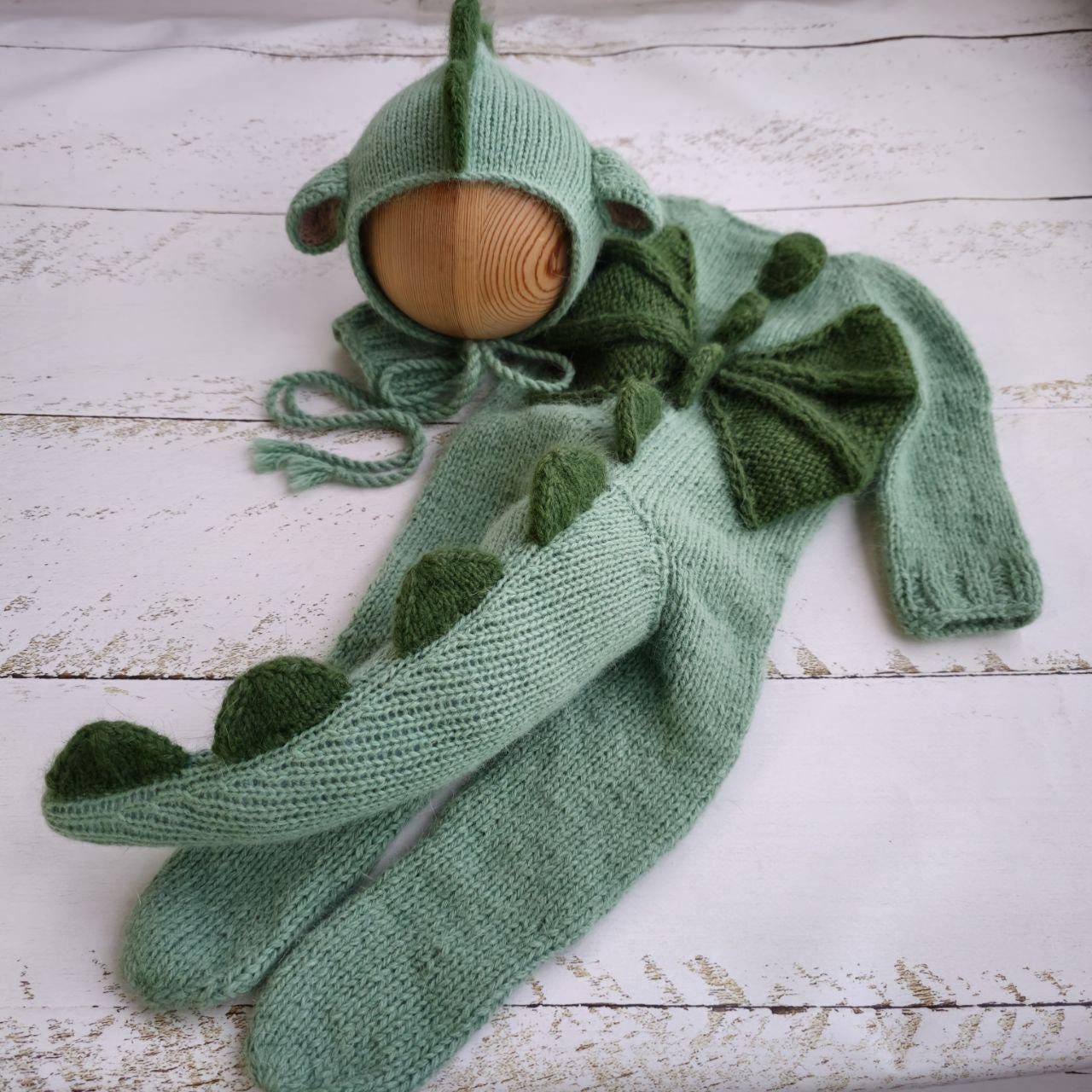 6 colors!!! Newborn Dragon hat and romper / Baby Photo props - Image 10